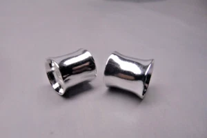 Sterling Silver 925 Earrings, Ear Tunnels and Plugs Gauge Double Flare - Picture 1 of 10