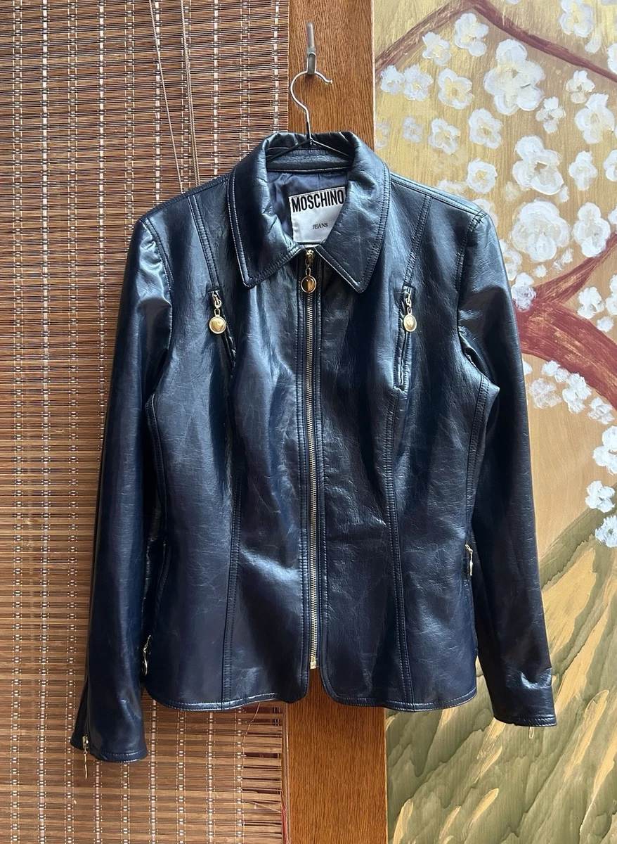 moschino leather jacket products for sale | eBay