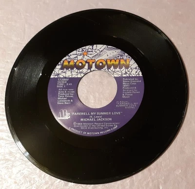 Michael Jackson Farewell My Summer Love/Call On Me Motown 7" Vinyl Record 45rpm - Image 1 of 2