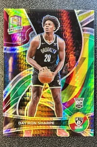 Panini Spectra Asia 2021-22 rojo y amarillo Prizm 01/75 Day'ron Sharpe #129 RC - Imagen 1 de 4