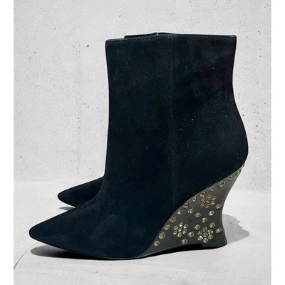 Botines Tory Burch de gamuza adornados con cristal talla 6,5 M nuevos sin etiquetas   Foto 1 de 4