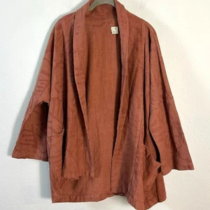 Cárdigan Kimono de Lino Wiksten Jenny Pennywood LagenLook Arte para Usar Grande XL 1X - Imagen 1 de 11