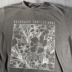 Dashboard Confessional Shirt Herren Large Blumen Grafik Band Tee T-Shirt Musik - Bild 1 von 6