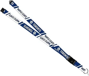 Toronto Maple Leafs Lanyard Keychain Safety Breakaway Double Sided - Picture 1 of 7