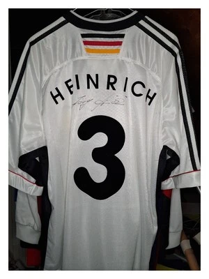 DfB Deutschland Fußball Trikot Adidas WM 1998 Jörg Heinrich XL  Autogramm signed - Bild 1 von 4