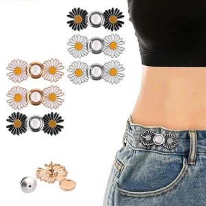 Verstellbarer Taillenspanner ohne Nähen für Jeans & Hosen - 6 Sets Gänseblümchen Blume Jea... - Bild 1 von 6