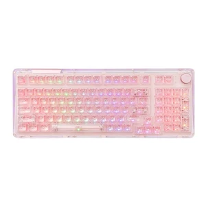 Teclado mecánico Phantom 98 intercambiable montado en junta de cristal, triple M... - Imagen 1 de 7