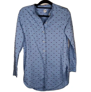 Camicia GAP 100% COTONE ricamata 3/4 BOTTONI manica lunga ORLO DIVISO piccola SP 🎀 - Foto 1 di 12