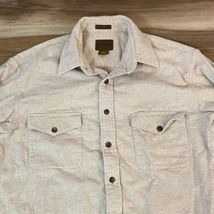 St Johns Bay Chamois Cloth Long Sleeve Button Up Shirt Men's Medium Flannel - Picture 1 of 8