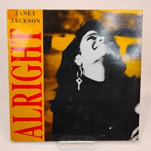 VTG Janet Jackson ~ Alright ~ 12" Maxi-Single Vinyl Record 1990 A&M #SP 12351 - Imagen 1 de 5