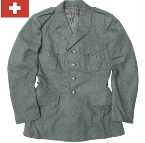 Swiss Army Ordnung Jacket Green Wool Lined Men’s Uniform M L Vintage Military - Picture 1 of 5