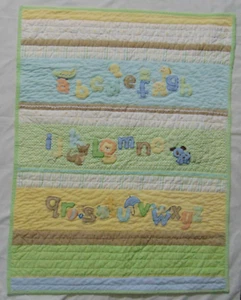 Just One You Carters ABC animal baby quilt blanket 32X42 inch - Picture 1 of 12