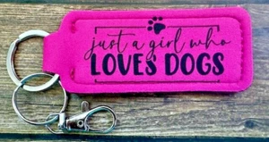 Llavero soporte bálsamo labial Just a Girl Who Loves Dogs viaje fiesta favor cumpleaños - Imagen 1 de 1