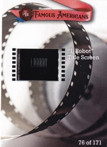 2021 FAMOUS AMERICANS MOVIE CLIPS "I ROBOT" TITLE SCREEN /171 - WILL SMITH - Picture 1 of 1