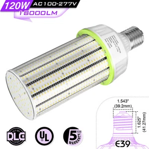 LED Corn Bulb Barn Light 120W E39 Warehouse Factory High Bay Area 5000K Daylight - Picture 1 of 12