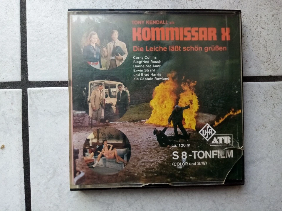 Kommissar X - Die Leiche läßt grüßen -Super 8mm , 120   meter,s/w ,ton  - - Bild 1 von 2