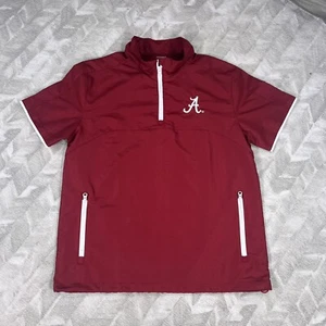 Alabama Crimson Tide Game Day Pullover Golf Wind Rain Performance Jacket Vest M - Picture 1 of 9