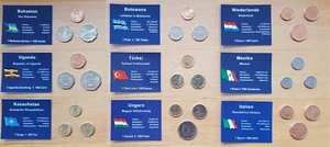 MDS KLEINMÜNZEN SETS AUS 9 VERSCHIEDENEN LÄNDERN, DETAILS SIEHE FOTOS - Bild 1 von 2