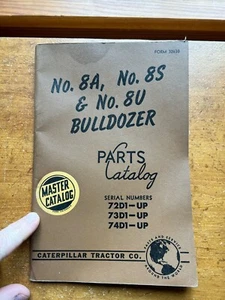 Cat Caterpillar 1957 no. Bulldozer 8A 8S 8U OEM libro de piezas manual catálogo - Imagen 1 de 4
