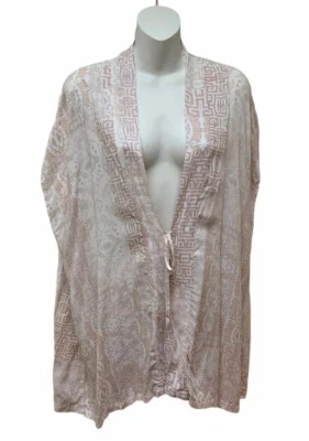 Victoria's Secret OS Boho Suave Natación Cubrir Salón Corbata Frontal Kimono Topper NUEVO Foto 1 de 4