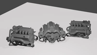 Motore V8 Twin turbo 1/18 per diorama o pressofuso NON VERNICIATO - Immagine 1 di 2