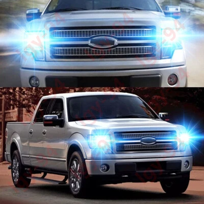 Para Ford F-250 F-350 Super Duty 2005-2018 8000K Bombilla Faro Alto Bajo Foto 1 de 4