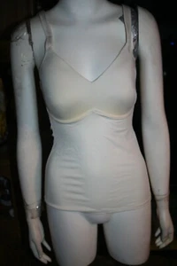 NEW, BEAUTIFUL RHONDA SHEAR LONG LINE CREAM WHITE/SOFT IVORY BRA SZ SMALL - Picture 1 of 6