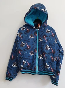 Disney Boys Star Wars Stormtrooper Character Blue Padded Coat Jacket 10 Years - Picture 1 of 9