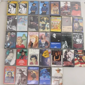 Country Cassettes Lot of 33  Rogers Travis Dolly Wynonna Brooks Twitty Williams - Picture 1 of 13