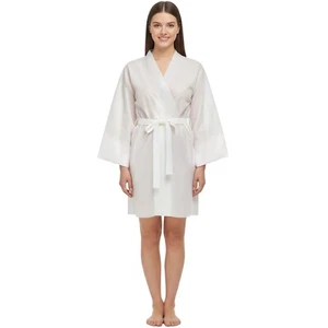 50 Count Disposable Kimono Spa Robe – White, Unisex, Spunlace, One Size AR01Dx50 - Picture 1 of 4