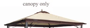 DUBAI REPLACEMENT CANOPY FOR GAZEBO most 3x3m UV Water Resistant ALL BEIGE - Picture 1 of 9