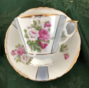 Vintage Tea Cup & Saucer Made In Japan Roses - Picture 1 of 5