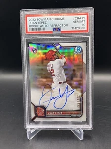 2022 Bowman Juan Yepez Chrome Autographs Refractor RC Serial 299/499 PSA 10 - Picture 1 of 3