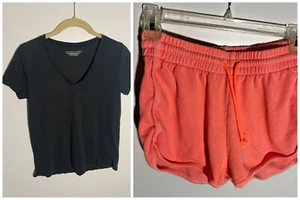 Pantalones Cortos Gap Vintage Dobladillo Delfín en Naranja Brillante y VS Negro Camiseta Para Mujer XS - Imagen 1 de 7