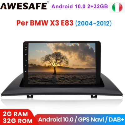 9"Android 12 Autoradio RDS DAB WiFi GPS Navigatore FM BT Per BMWx3 E83 2004-2012 - Immagine 1 di 4