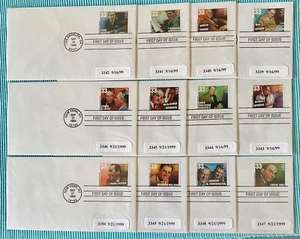 US 1999 Hollywood Composers. Set of 12 FDC. #3339-50. - Picture 1 of 1