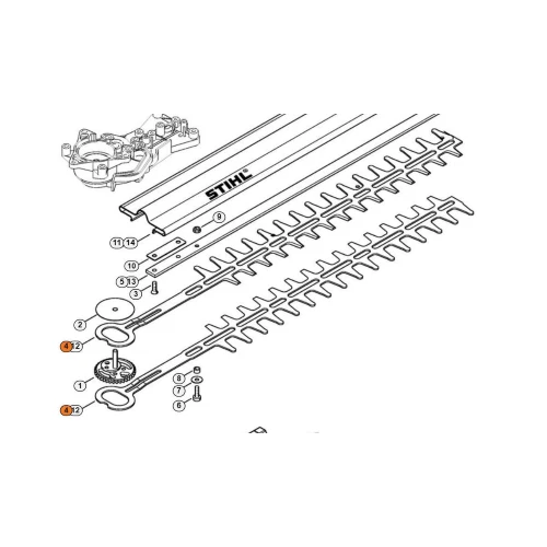 STIHL KIT COPPIA LAME RICAMBIO 60 CM PER TAGLIASIEPI HS 45 ORIGINALE - Immagine 1 di 1