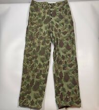 Vtg USMC US Marine Corps 40s WWII P44 Frogskin Camo Reversible Trousers Pants 34