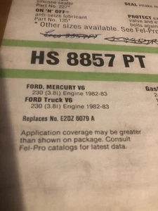 Felpro 8857 Pt Ford/Mercury V6 230 3.8l 1982-83 - Bild 1 von 6