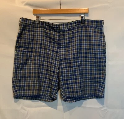 Vintage Plaid Mens Preppy Shorts Black Green Sz XL - Image 1 of 2