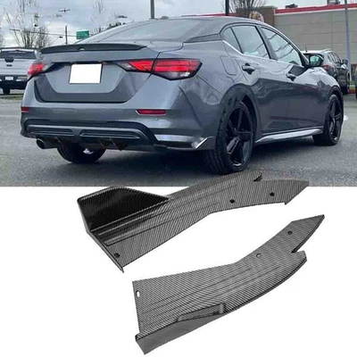 For Nissan Altima Sentra Carbon Fiber Rear Bumper Spoiler Splitter Lip Body Kit Foto 1 de 4