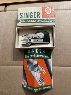 Vintage Singer Blind Stitch Attachment 160616 With Original Box & Paperwork - Image 1 of 4