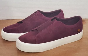 BRANDNEU Ralph Lauren Damen Burgunderrot Isla Schaf Wildleder Slipper Sneaker - Bild 1 von 9