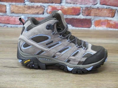 Bota de caminhada feminina Merrell Moab 2 tijolo médio couro impermeável *J99782 VIBRAM - Imagem 1 de 4