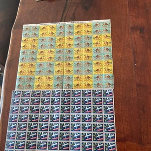 2 volle Blätter 1949 1968 Weihnachtssiegel Briefmarken American Lung Association aus den Angeln gehoben - Bild 1 von 5