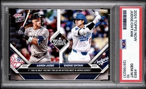 PSA 10 ⚾️ 2024 TOPPS NOW # 863 AARON JUDGE-SHOHEI OHTANI ⚾️OWN HISTORY⚾️ GEM 💎 - Picture 1 of 2