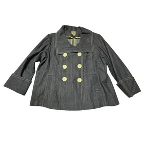 Anthropologie Ivy Jane Jacket Women’s Sz XL Denim Work - Picture 1 of 8