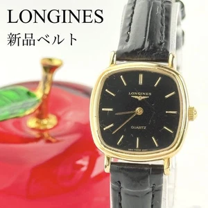 Cinturón 915 Longines para mujer esfera negra cuarzo raro - Imagen 1 de 12