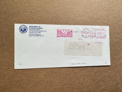 US Military Meter Cover(32) +1996 VA Office GA to VA Med Center NC+American Flag - Image 1 of 2