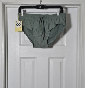Calzoncillo de natación CDLP para hombre talla grande verde salvia nuevo con etiquetas cordón - Imagen 1 de 4